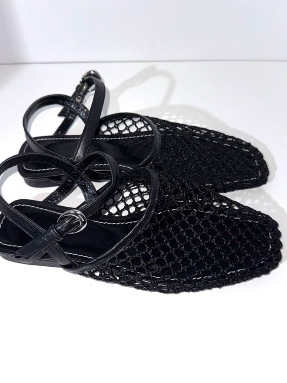 Staud Rete Paper Net Sandals - Picture 2 of 5